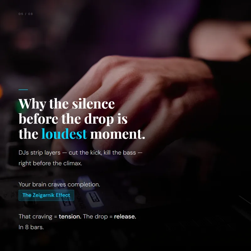 Why the silence before the drop is the loudest moment