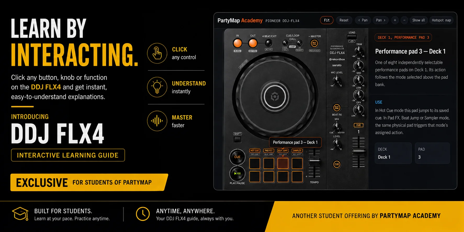 DDJ-FLX4 Interactive Learning Guide for PartyMap students